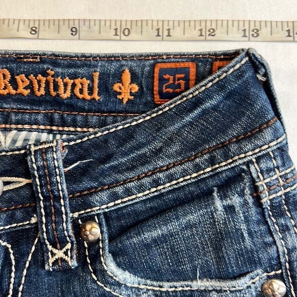 Rock Revival Debbie skinny distressed jeans size 25 - Picture 12 of 13